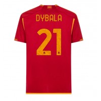 Camisa de Futebol AS Roma Paulo Dybala #21 Equipamento Principal 2023-24 Manga Curta